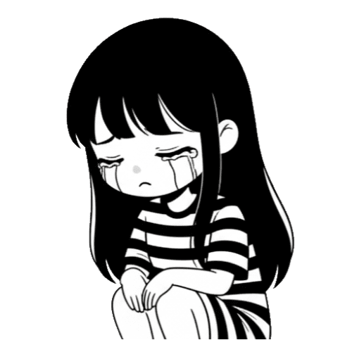 Ilustração de mulher triste para quem foi trocada ou traída.